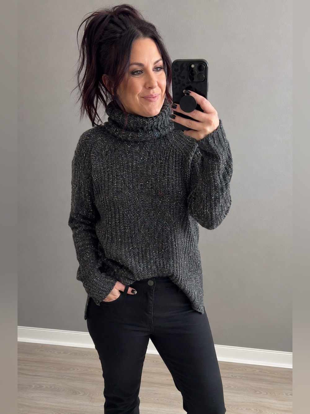 Madewell Charcoal Turtleneck Sweater